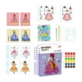 thumbnail image 4 of Libros de actividades con temática de disfraces, juego de cambio de vestuario, álbum de recortes, juguete educativo 6 en 1 violeta, 4 of 8