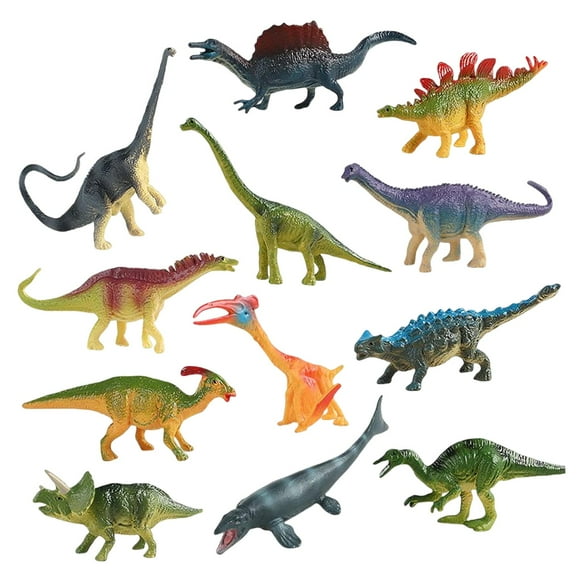 12x Mini Dinosaur Figures Children's Educational Cake Topper Garden