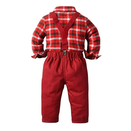 

Baby Boys Gentleman Sets Bow Ties Shirts Suspenders Pants Outfits Suit