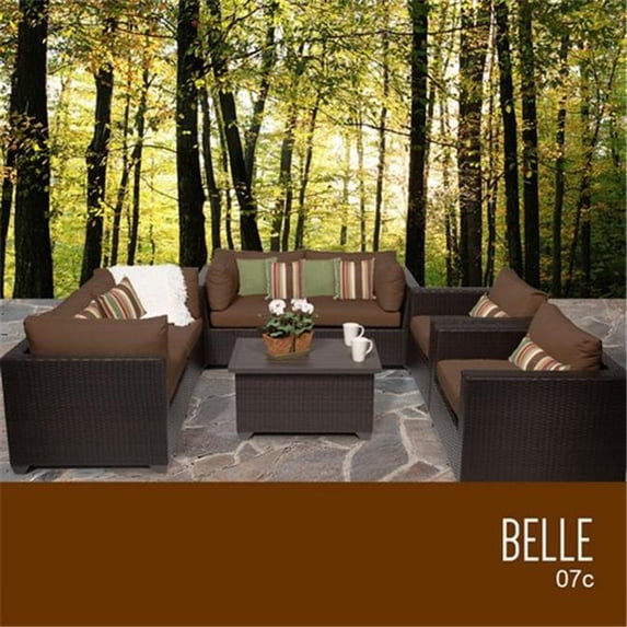 TKC Belle 7 Piece Outdoor Wicker Patio Furniture Set