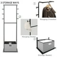 thumbnail image 6 of Heavy Duty Coat Rack with Storage Basket Metal Hanging Clothes Rack with Marble Base Modern Standing Clothing Rack for Entryway Bedroom Living Room Hotel 19.69 x 13.39 x 67.72 Inches (Black), 6 of 7