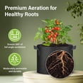 thumbnail image 5 of Nvzi Bolsas para cultivo de plantas de 5 galones, paquete de 5 macetas Tomoato, tela no tejida con aireación, macetas resistentes para jardinería para vegetales, hierbas y flores, color negro, 5 of 5