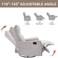thumbnail image 4 of Premium Massage Recliner Chair with 360° Swivel and Rocking, Heated Lumbar Support, 8-Node Vibration Therapy, Adjustable Recline to 155° for Living Room, Bedroom or Home Office Use, 4 of 9