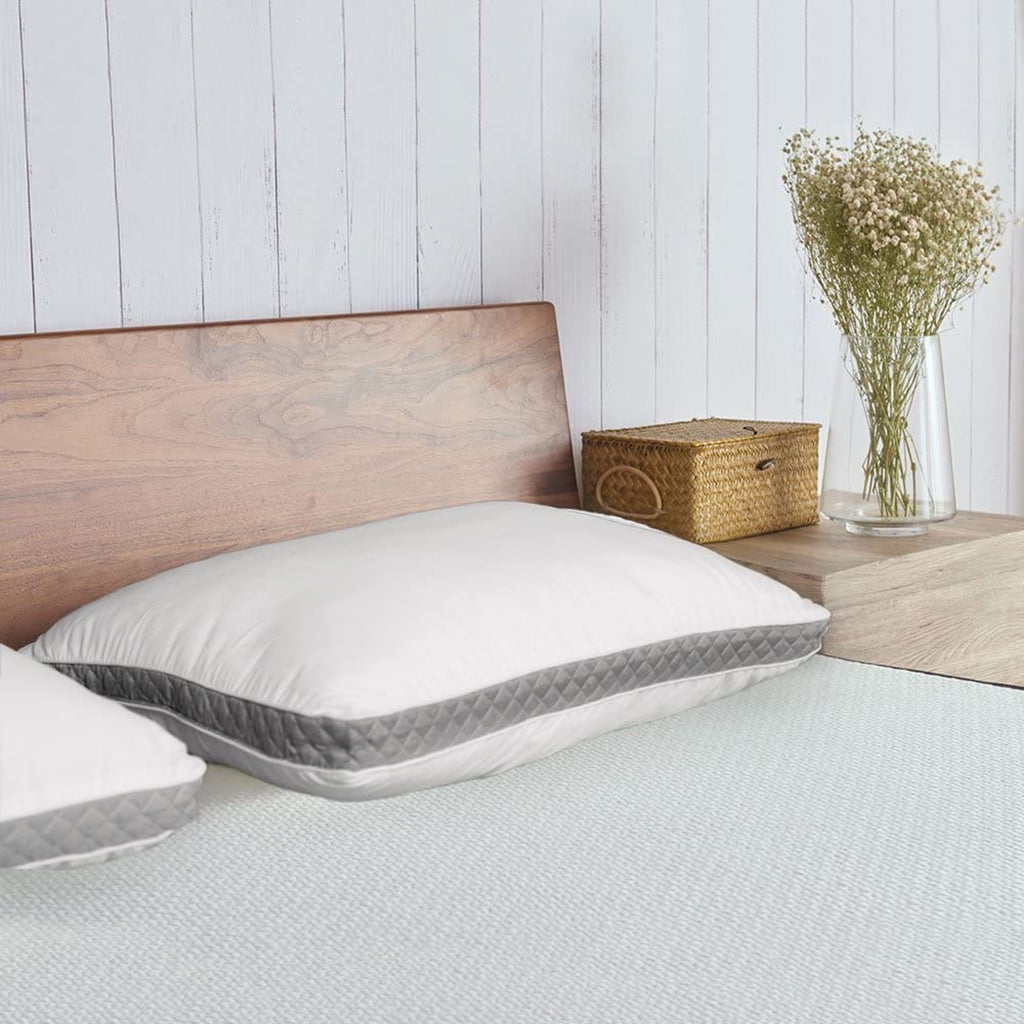Lux Decor Collection Gusseted Decorative Pillows for Bed, 2 Count Gray