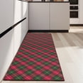 thumbnail image 4 of Red and Green Checkerboard Checkered Pattern Kitchen Rug Mat,Kitchen Runner Rugs Non Skid Washable,Decorative Kitchen Floor Mats for Kitchen,Sink,Laundry,17"X47", 4 of 5