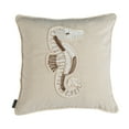 thumbnail image 2 of SAFAVIEH Sanden Seahorse 18" x 18" Coastal Plush Pillow, Natural, 2 of 4