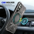 thumbnail image 3 of Allytechgroup for Samsung Galaxy A35 Hybrid Durable Protective Case with 360 Degree Rotatable Ring Stand Holder, Fit Magnetic Car Mount Wireless Charging, Hard PC Back Cover Shockproof Case, Gray, 3 of 8