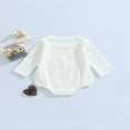 thumbnail image 3 of PENGXIANG Bébé Fille Garçons Automne Romper Ours Broderie Cou Manches Courtes Snaps Combinaison, 3 of 6