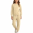 thumbnail image 6 of XAOFW Girl Outfits Long Sleeve Solid Color Sweatshirt Jogger Sweatpants Little Girls Fall Winter Cozy Clothes Sets 10-11 Years, 6 of 9