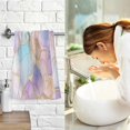 thumbnail image 7 of Yayeee 2 Pack Hand Towels for Bathroom 100% Cotton 16" x 28" Soft Absorbent Kitchen Towel, Watercolor Marble Pattern, 7 of 7