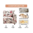 thumbnail image 4 of Housse de Canapé Extensible 4 Places - Housses de Fauteuil en Polyester Spandex Élastique Imprimé - Housses de Canapé Universelles Protecteur de Meubles (Rouge Fluide), 4 of 5