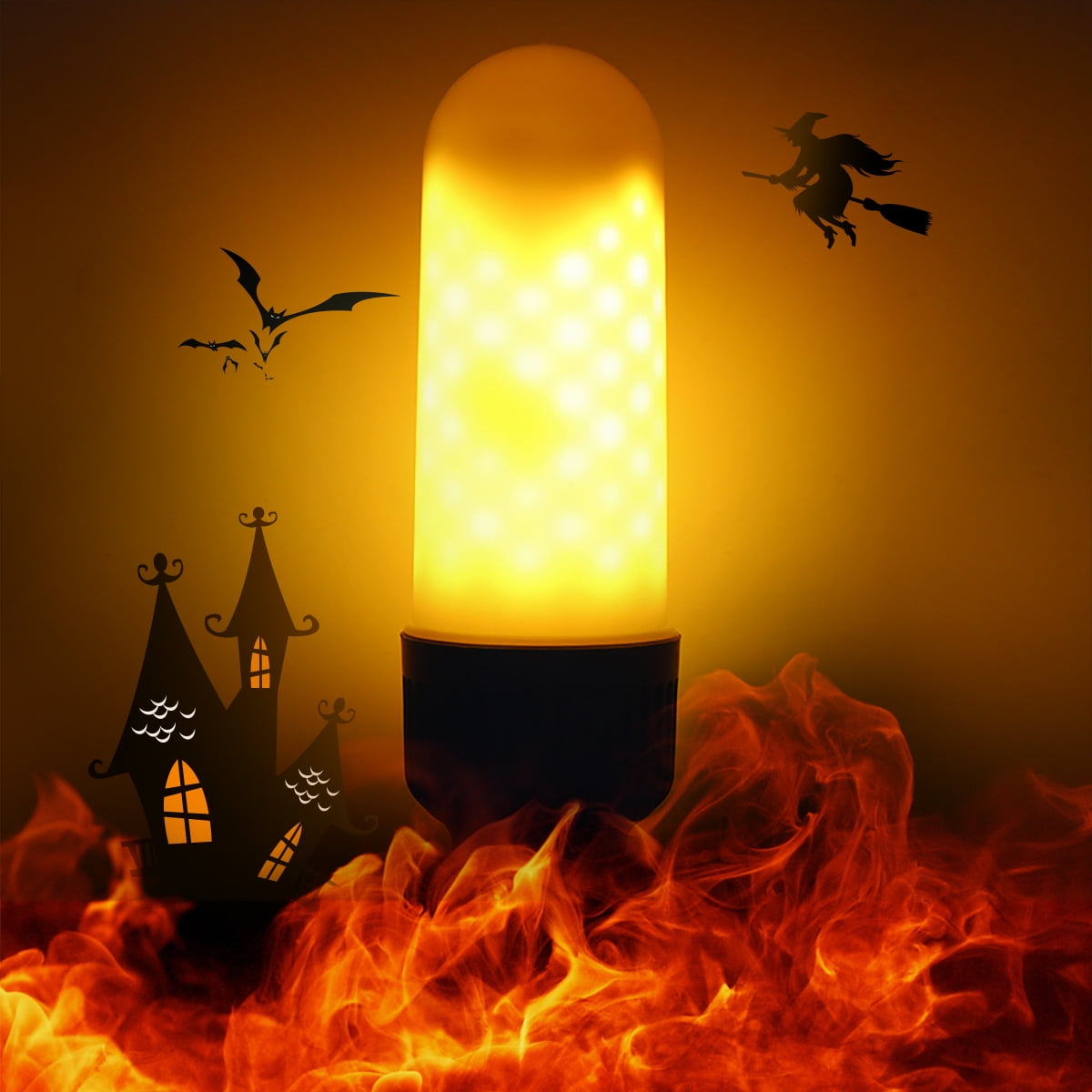 LED Flame Effect Fire Light Bulb Upgraded 3 Modes Flickering Fire