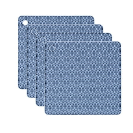 

Silicone Coasters 4 Pieces Anti-Slip Heat Resistant Multifunctional Spoon Holder Coasters Kitchen Table Mats