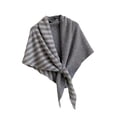 thumbnail image 3 of Chal de rayas de poliéster para mujer, cárdigan de moda para vestidos de clima frío gris, 3 of 7