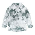 thumbnail image 5 of Toddler Baby Button Up Shirt for Boys Long Sleeve Collared Tie Dye Shirts Back to School Casual Spring Girls Tops, Light Gray, 5 Years, 5 of 7