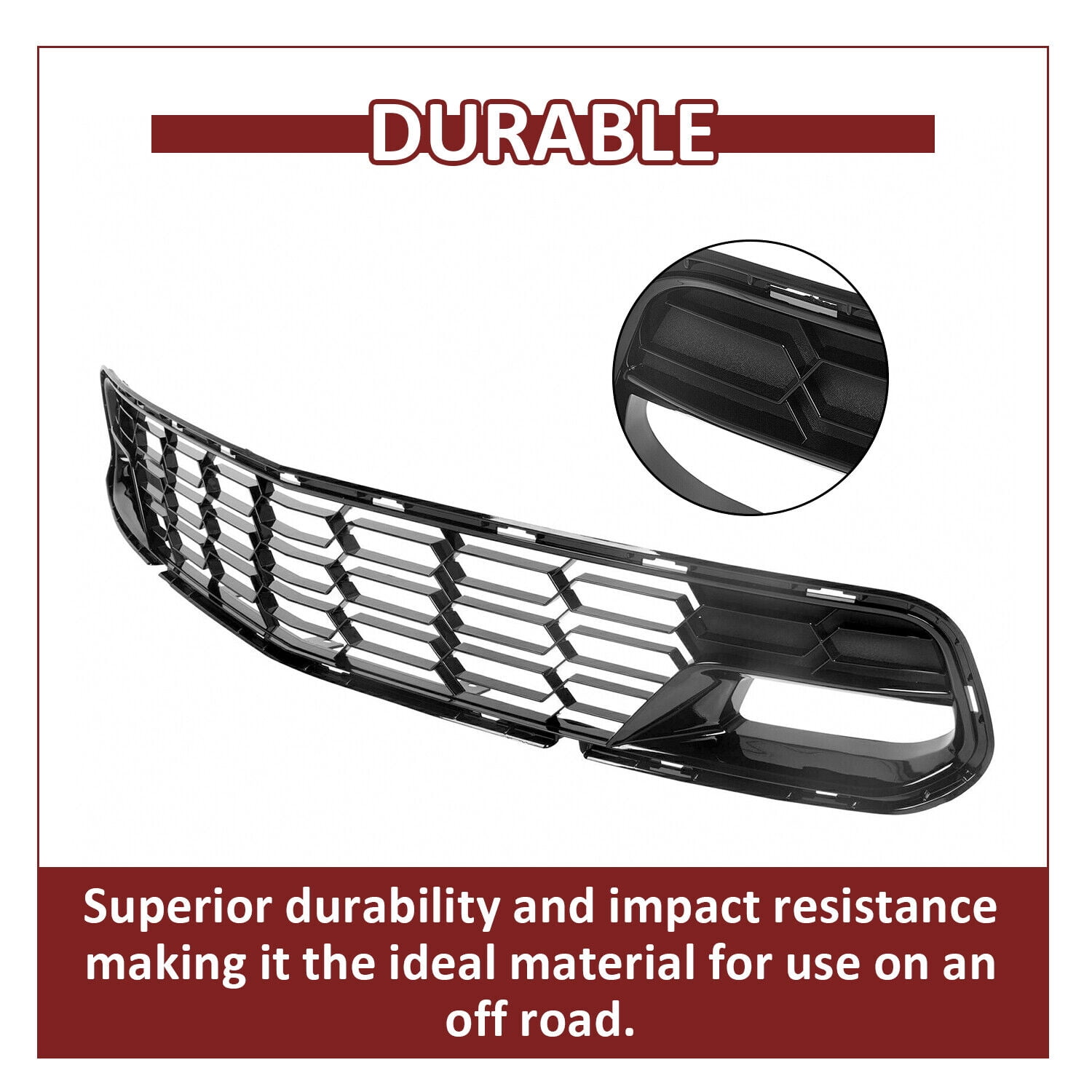 JIJIGUA Bumper Grille Lower Side Bumper Face Bar 68245344AD 1491 並行輸入品 KUGA MK2 FRONT BUMPER LOWER GRILLE 09⁄2016 CARBON BLACK