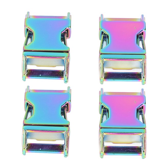 4 unids hebilla de liberación lateral 25x47mm aleación de zinc brillante durable amplia aplicación hebilla de metal para mochila collar de perro diycolorful