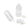 thumbnail image 4 of 1 box 20pcs Glass Bottle Pendant Decorations Wishing Bottles with Plastic Plugs Clear 2.45x1cm Hole: 2mm Capacity: 1ml(0.03fl. oz) Glass, 4 of 6