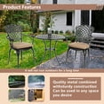 thumbnail image 4 of Homefun 3-Piece Cast Aluminum Bistro Set - All-Weather Outdoor Table & 2 Chairs w/Umbrella Hole, Rust-Proof Patio Furniture for Garden/Backyard with Cushion, 4 of 8