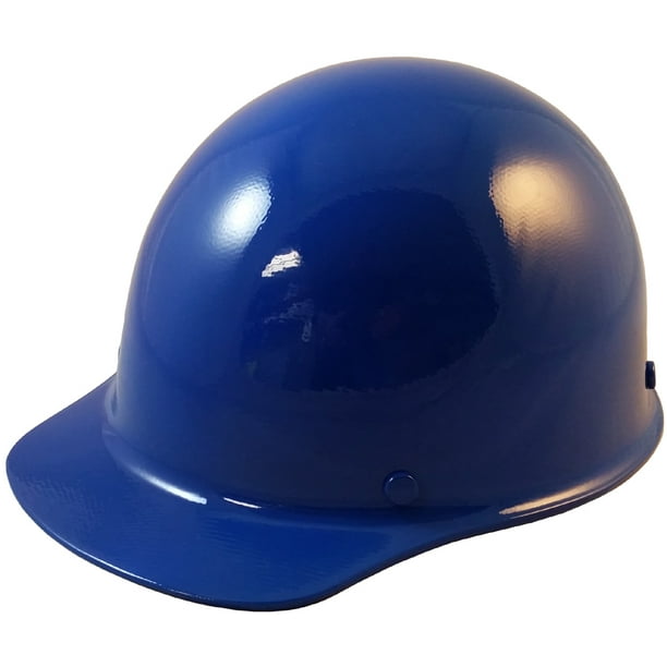 MSA SkullGuard Fiberglass Hard Hat Cap Style With Staz On Suspension Custom Blue Color