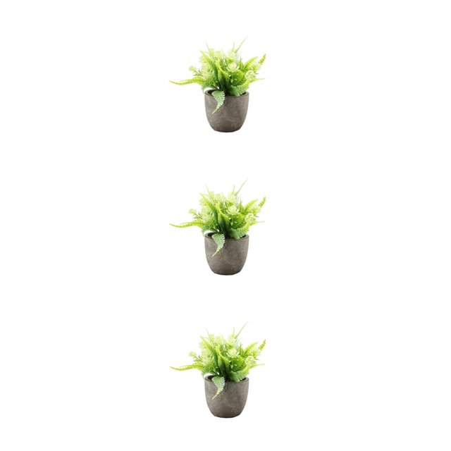 Decodeary Green Eco-friendly Artificial Money Tree In Pot Long-lasting Durability Realistic Appearance white rose 3Set