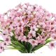 thumbnail image 1 of Falso artificial, 6 piezas de flores de plástico amarillo verde arbustos de plantas de plástico para interiores al aire libre plástico colgante plantador decoración del hogar (rosa) Feliz Sencillez, 1 of 5