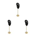 thumbnail image 3 of kurtrusly Earring Display Stand Human Ear Model Organizer Holder Showcase Stud Jewelry Left Ear Black Height: 18cm 3Set, 3 of 6