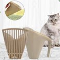 thumbnail image 3 of 2 Pack Cat Litter Box Scoop Cleaning Tool Cat Toilet Plastic Scoop with Handle Light Brown, 3 of 3