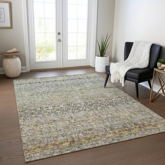 Addison Rugs Chantille Indoor/Outdoor Traditional Global Seafoam Washable Rectangle Rug, 10' x 14'