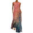 thumbnail image 2 of SMihono Robe Maxi Boho d'Été pour Femmes Grande Taille Mode Col en V Sans Manches Soirée d'Été Fête Imprimé Poches Gilet Longue Robe de Plage Robe d'Été, 2 of 6