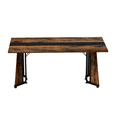 thumbnail image 6 of 71" Large Dining Room Table for 6, Rectangular Kitchen Table with Adjustable Legs, Waterproof Wood Grain Dining Table for Big Family, Brown, 6 of 9
