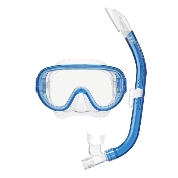 TUSA Adult Mask and Snorkel Combo, Color: Clear Blue (UC-0110-CB)