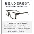 thumbnail image 3 of Readerest Blue Light Blocking Reading Glasses Grey 225 Magnification, 3 of 8