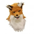 thumbnail image 4 of Máscara de de peluche, máscara de cabeza completa de animal realista, disfraz de Halloween para fiesta, cosplay, decoración navideña Amarillo, 4 of 8