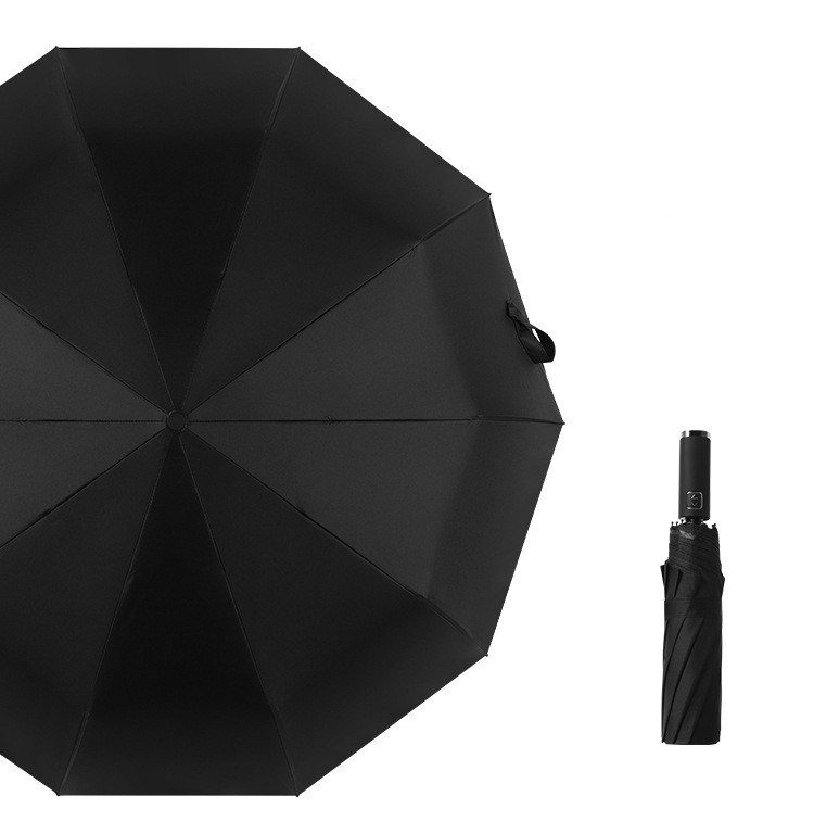 Umbrella tenbone folding reinforced double business sunny and rainy