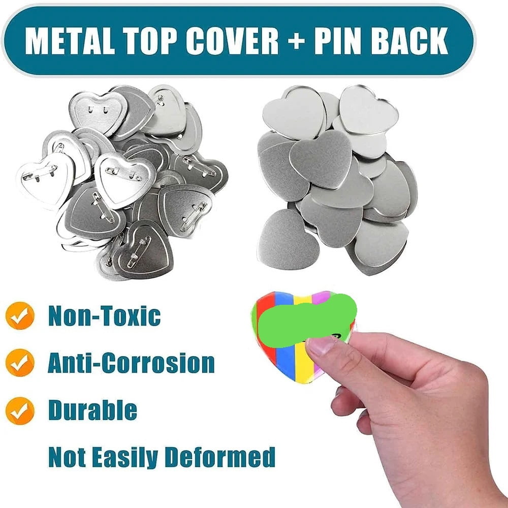 32MM Heart-Shaped Pin Badges Making Machine Set, DIY Badge Button Maker Machine ,Beginner-Friendly