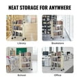 thumbnail image 6 of KFFKFF Book Cart Library Cart 330 lbs Capacity with V-Shaped Shelves in Cream, 6 of 9