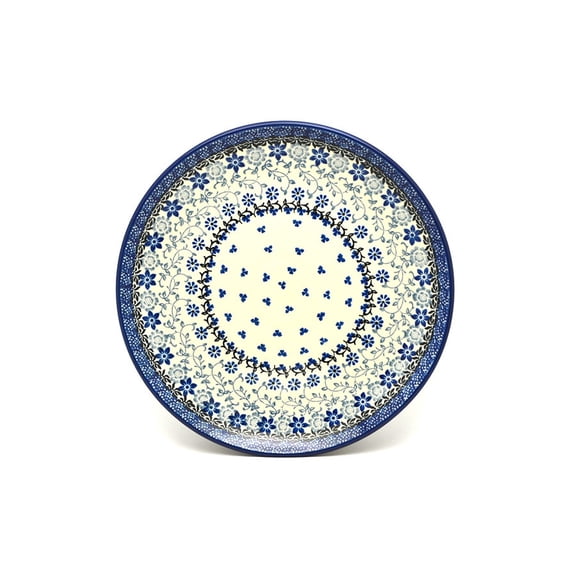 Polish Pottery Plate - 10" Dinner - Silver Lace