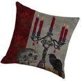 thumbnail image 2 of Toystoory Funda de almohada decorativa, decoración de Halloween, funda de almohada acogedora con patrón de calabaza, funda de cojín cuadrada para sofá, Decoración del hogar tres SXYM42 Toystoory HA060851-03B, 2 of 6