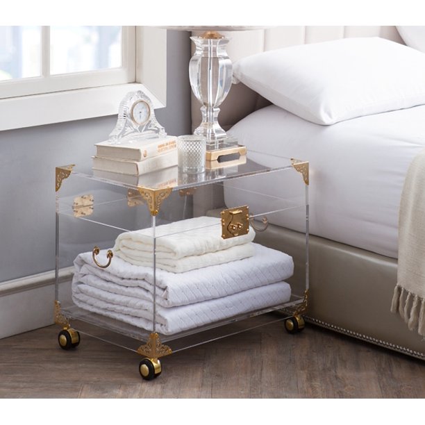 Ciao Bella Acrylic Trunk Rustic Brass