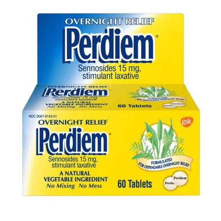 Perdiem Pills Overnight Relief 60 Each (Pack of 3)