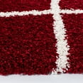 thumbnail image 3 of SAFAVIEH Hudson Shag Jackson Trellis Area Rug, Red/Ivory, 7' x 7' Round, 3 of 8
