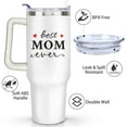 thumbnail image 3 of Mom Mommy Tumbler with Handle and Straw 40 Oz, Birthday Gift for Mother, Momma Christmas Mother Day Gifts From Daughters, Sons, Kids, Coffee Travel Mug, 3 of 7