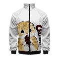 thumbnail image 3 of Nueva chaqueta con estampado de gato 3D para hombre y mujer, estilo Harajuku, hip hop, nueva sudadera blanca con capucha, sudadera informal con cuello alto y cremallera, abrigo, ropa, 3 of 5