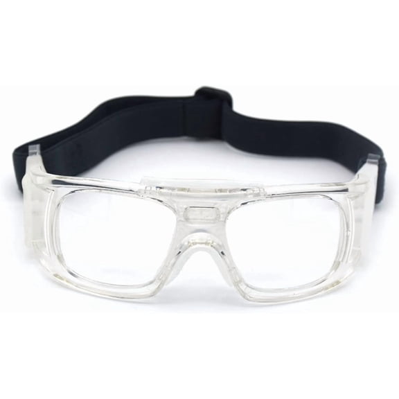 Sports Goggles for Men and Women Protective Shock Resistant Lens Windproof Fogproof for Basketball Football Transparent White