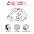 thumbnail image 4 of Pink Cute Poodle Dog Stars Shower Cap, Reusable Bath Hair Hat for all Hair Lengths Hair Cover with Elastic Band Double Waterproof Layers Bathing Hat, 4 of 5