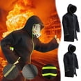 thumbnail image 2 of Emergency Fireproof Cloak with Hood, Fire Escape Cloak, Fire Suit 1000 Degrees Carbon Fiber Fire Cape Emergency Escape Home Fire Insulation Clothing Heat Resistant Safety Cover for Escape, 2 of 9