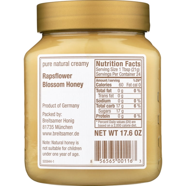 Breitsamer Honig Rapsflower Blossom Honey, 17.6 oz - Walmart.com