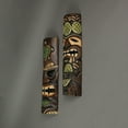 thumbnail image 4 of J.D. Yeatts and Son Inc. Máscaras de pared Tiki de madera hechas a mano Juego de 2 diseños de piña y tortuga marina de 20 pulgadas J.D. Yeatts and Son Inc. 10950, 4 of 4