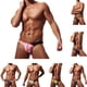 thumbnail image 4 of Qarigey Calzoncillos de seda helada para hombre, ropa interior de cintura elástica baja, calzoncillos masculinos convexos en U Type3 NO3, 4 of 6